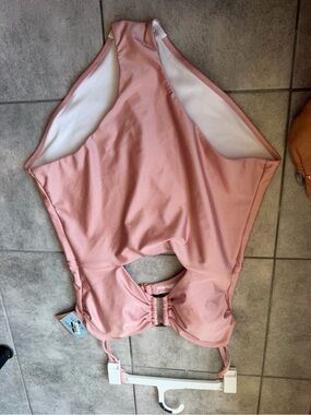 Target Rose Pink One-Piece Swimsuit with Decorative Ring